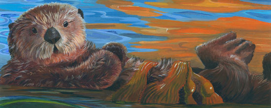 California sea otter.